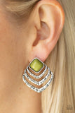 E175 Rebel Ripple - Green - Earrings - Paparazzi