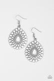 E035 City Chateau - White - Earrings -Paparazzi