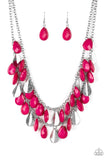 NE181 Life Of The Fiesta - Pink - Necklace/Earring Set - Paparazzi