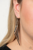 E135 Evolutionary Edge - Silver - Earrings - Paparazzi