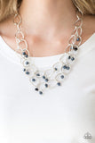 NE005 Yacht Tour - Blue - Necklace/Earring Set - Paparazzi