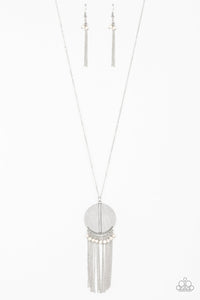 NE236 Get A Roam! - White - Necklace/Earring Set - Paparazzi