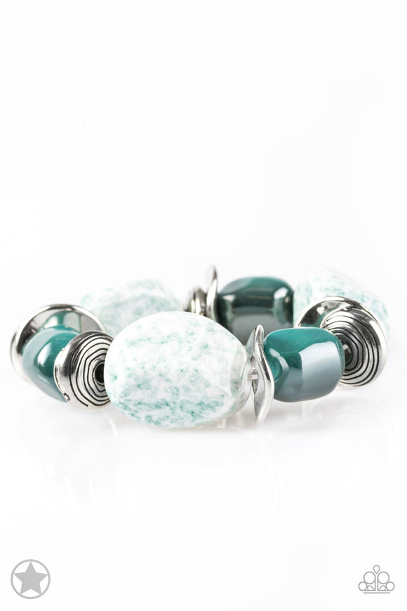 B311 Glaze of Glory - Blue - Green - Bracelet - Paparazzi