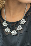 NE258 Heiress Of Them All - White - Necklace Earring/Set - Paparazzi