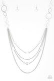 NE253 Bubbly Bright - White - Necklace/Earring Set - Paparazzi