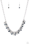 NE438 Trust Fund Baby - Blue - Necklace/Earring Set - Paparazzi