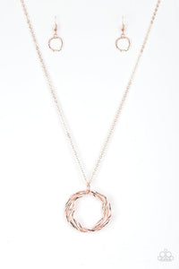 NE144 Millennial Minimalist - Rose Gold - Necklace/Earring Set - Paparazzi