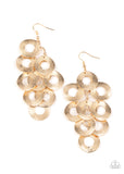 E167 Scattered Shimmer - Gold - Earrings - Paparazzi