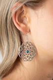 E045 Botanical Bash - Blue - Earrings - Paparazzi