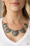 NE365 Garden pixie - Silver - Necklace/Earring Set - Paparazzi