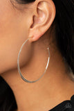 E115 Don't Lose Your Edge - Silver - Hoop Earrings - Paparazzi