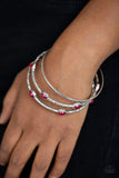 B183 Bangle Belle - Red - Bracelet - Paparazzi