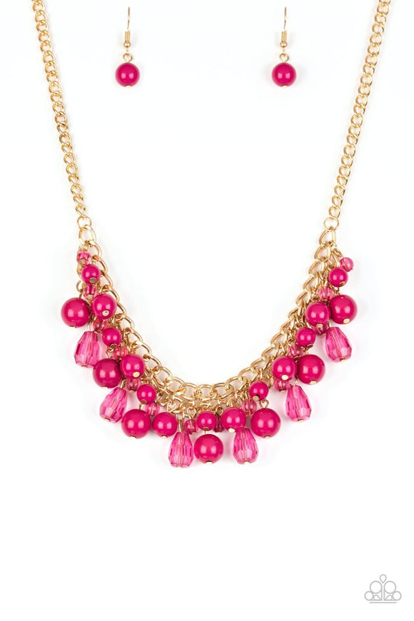 NE289 Tour De Trendsetter - Pink - Necklace/Earring Set - Paparazzi