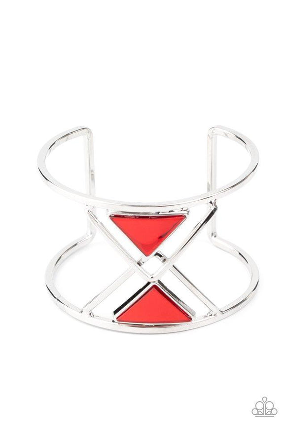 B299 Pyramid Palace - Red - Bracelet - Paparazzi