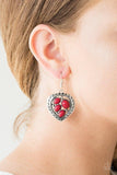 E033 Wild Heart Wonder - Red - Earrings - Paparazzi