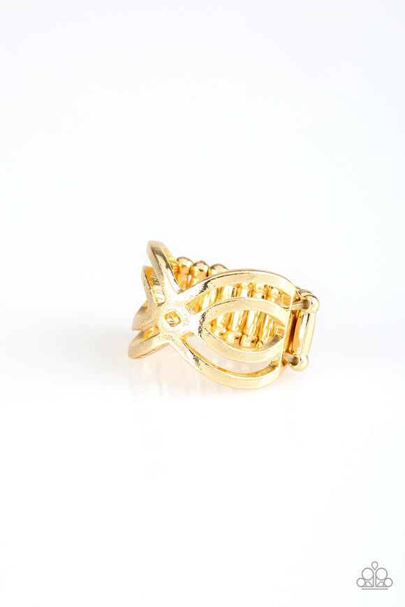 R392 Infinite Fashion - Gold - Ring - Paparazzi