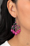 E096 Dip It Glow - Pink - Earrings - Paparazzi