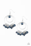 E140 New York Attraction - Blue- Earrings - Paparazzi