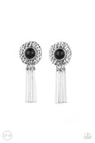 E093 Desert Amulet - Black - *Clip On* Earrings - Paparazzi