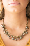 NE251 The Grit Crowd - Green - Necklace/Earring Set - Paparazzi