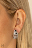 E125 Bank Tank - Black - *Ciip On* Earrings - Paparazzi