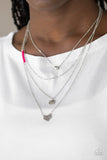 NE436 - Gypsy Heart - Pink - Necklace/Earring Set - Paparazzi