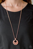 NE212 Net Worth - Copper - Necklace/Earring Set - Paparazzi