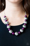 NE260 Top Pop - Purple - Necklace/Earring Set - Paparazzi