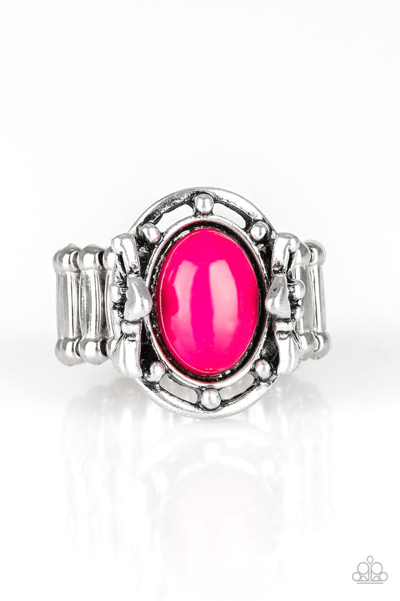 R424 Color Me Confident - Pink - Ring - Paparazzi