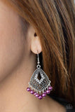 E208 Gracefully Gatsby - Purple - Earrings - Paparazzi