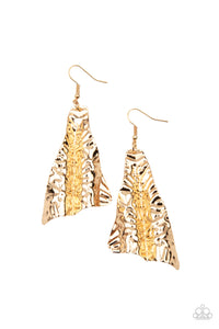 E191 How Flare You - Gold - Earrings - Paparazzi