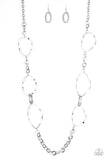 NE278 Abstract Artifact - Silver - Necklace/Earring Set - Paparazzi