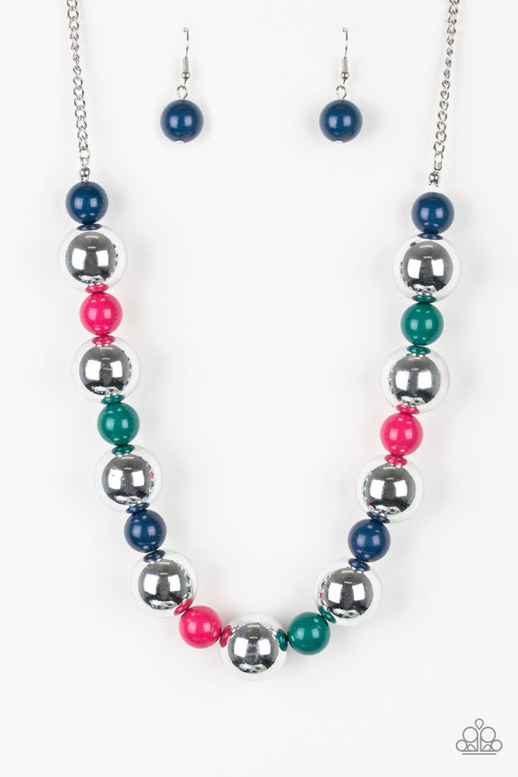 NE375 Top Pop - Multi - Necklace/Earring Set - Paparazzi