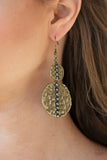 E232 Metro Metalhead - Brass - Earrings - Paparazzi