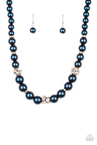 NE297 Rich Girl Refinement - Blue - Necklace/Earring Set - Paparazzi