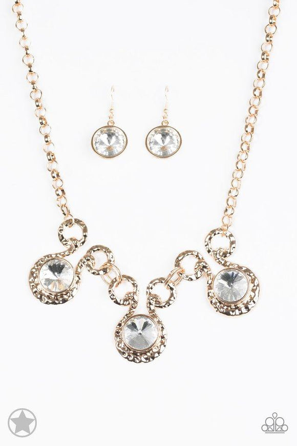 NE210 Hypnotized - Gold - Necklace/Earring Set - Paparazzi