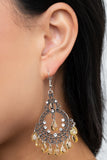 E117 Lyrical Luster - Yellow - Earrings - Paparazzi