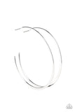 E115 Don't Lose Your Edge - Silver - Hoop Earrings - Paparazzi