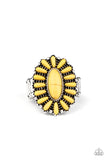 R410 Cactus Cabana - Yellow - Ring - Paparazzi