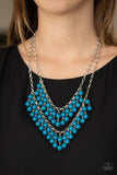 NE293 Bubbly Boardwalk - Blue - Necklace/Earring Set - Paparazzi