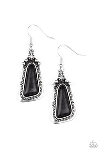 E037 Sahara Solitude - Black - Earrings - Paparazzi