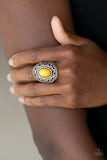 R485 Garden Tranquility - Yellow - Ring - Paparazzi