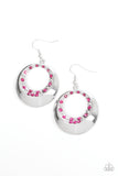 E192 Ringed In Refinement - Pink- Earrings - Paparazzi