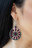 E032 Free To Roam - Purple - Earrings  - Paparazzi