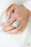 R409 Sprinkle On The Shimmer - White - Ring - Paparazzi