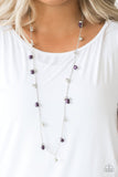 NE283 Both Feet On The Ground - Purple - Necklace/Earring Set - Paparazzi