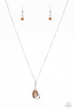 NE055 Tell Me A Love Story -Brown - Necklace/Earring Set - Paparazzi