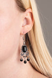 E078 I Better Get Glowing - Black - Earrings - Paparazzi