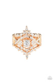 R490 Royal Love Story - Gold - Ring - Paparazzi