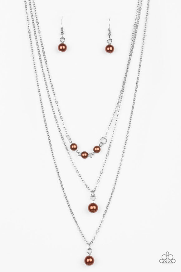 NE274 A Love For Luster - Copper - Necklace/Earring Set - Paparazzi